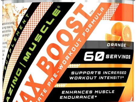 Amazing Muscle, Max Boost Ultimate Pre-Workout Formula, Orange, 15.23 oz Online Sale