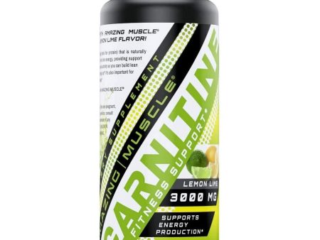 Amazing Muscle, L-Carnitine, 3000 mg, Lemon Lime, 16 fl oz Fashion