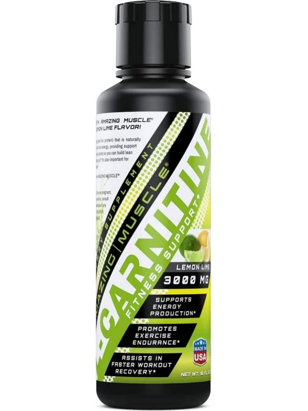 Amazing Muscle, L-Carnitine, 3000 mg, Lemon Lime, 16 fl oz Fashion