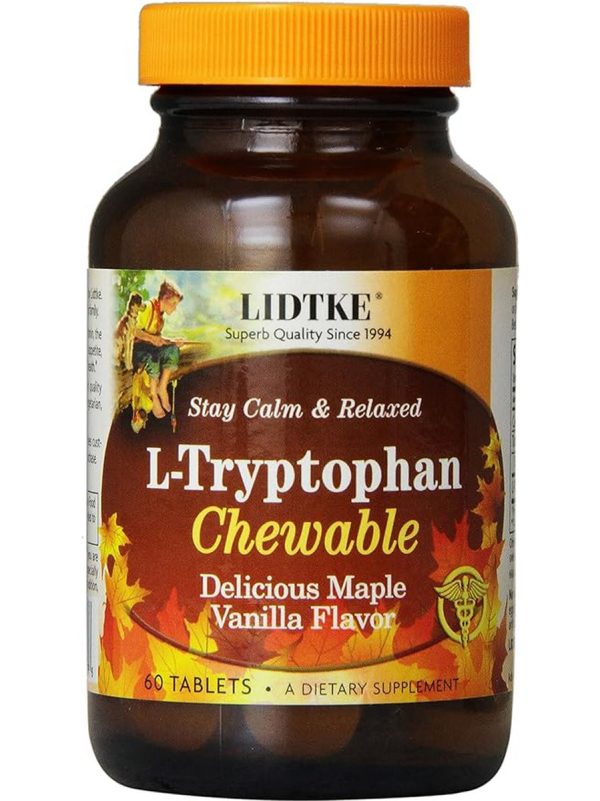 Lidtke, L-Tryptophan Chewable, Delicious Maple Vanilla, 60 Tablets on Sale