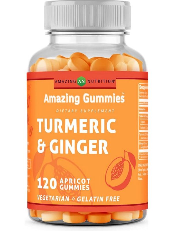 Amazing Nutrition, Curcumin & Ginger Gummies Apricot, 120 Apricot Gummies Cheap