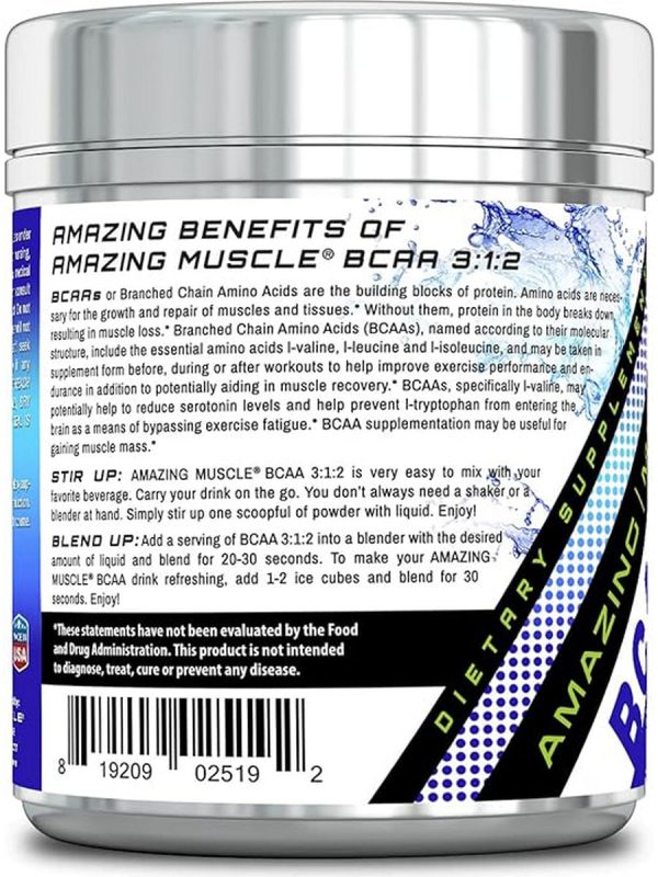 Amazing Muscle, BCAA 3:1:2, Blue Raspberry, 0.94 lb Online now