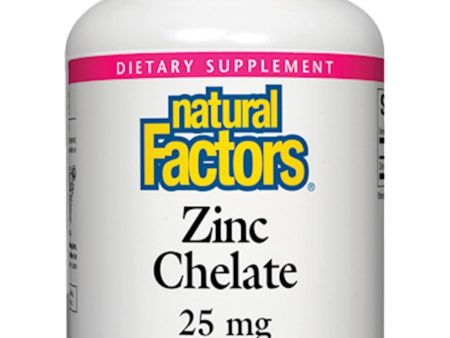 Natural Factors, Zinc Citrate 25 mg, 90 Tablets For Sale