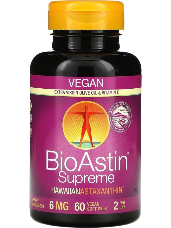 Nutrex Hawaii, BioAstin Supreme Hawaiian Astaxanthin, 6 mg, 60 Vegan Soft Gels Cheap