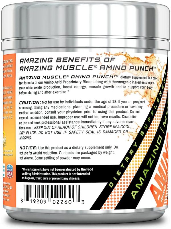 Amazing Muscle, Amino Punch, Orange, 8.9 oz Online