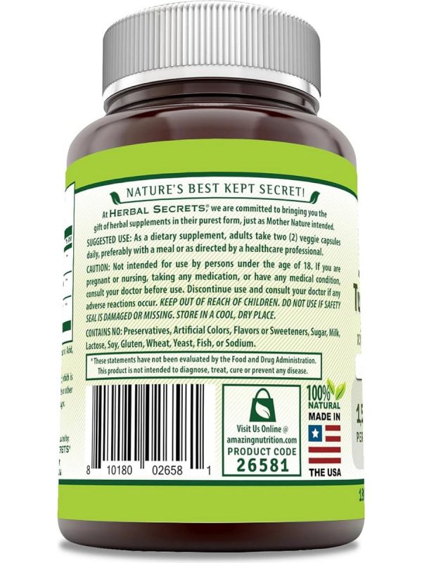 Herbal Secrets, Turmeric Curcumin with Bioperine, 1500 mg, 180 Veggie Capsules Online now