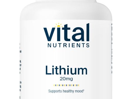 Vital Nutrients, Lithium (orotate) 20mg, 90 vegetarian capsules Supply