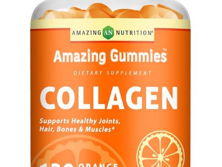 Amazing Nutrition, Amazing Gummies, Collagen Gummies Orange, 120 Orange Gummies Online Hot Sale