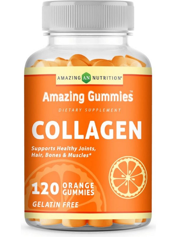 Amazing Nutrition, Amazing Gummies, Collagen Gummies Orange, 120 Orange Gummies Online Hot Sale