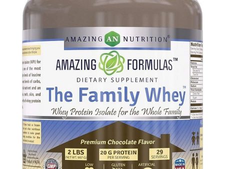 Amazing Formulas, The Family Whey, Premium Chocolate Flavor, 2 lbs on Sale