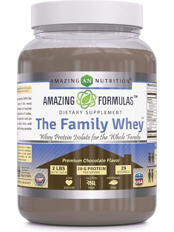 Amazing Formulas, The Family Whey, Premium Chocolate Flavor, 2 lbs on Sale