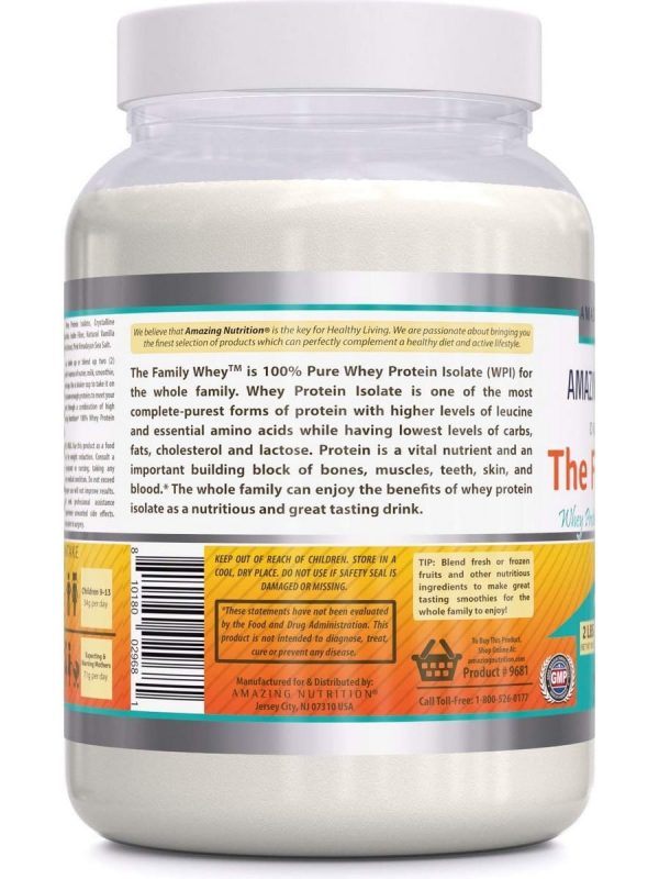 Amazing Formulas, The Family Whey, Premium Vanilla Flavor, 2 lbs For Cheap