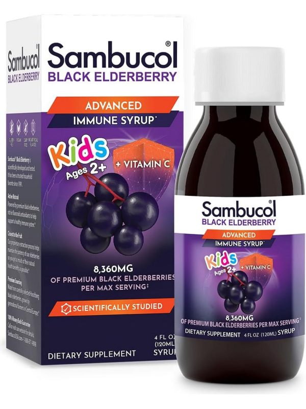 Sambucol, Black Elderberry Advanced Immune Syrup Kids, 4 fl oz Online