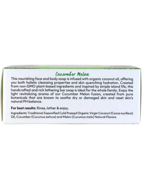 Organic Fiji, Face and Body Soap, Cucumber Melon, 7 oz on Sale