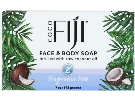 Organic Fiji, Face and Body Soap, Fragrance Free, 7 oz For Cheap