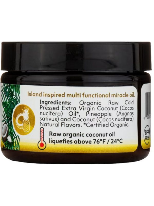 Organic Fiji, Raw Coconut Oil, Pineapple Coconut, 3 fl oz For Cheap