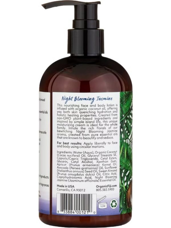 Organic Fiji, Face and Body Lotion, Night Blooming Jasmine, 12 fl oz Hot on Sale