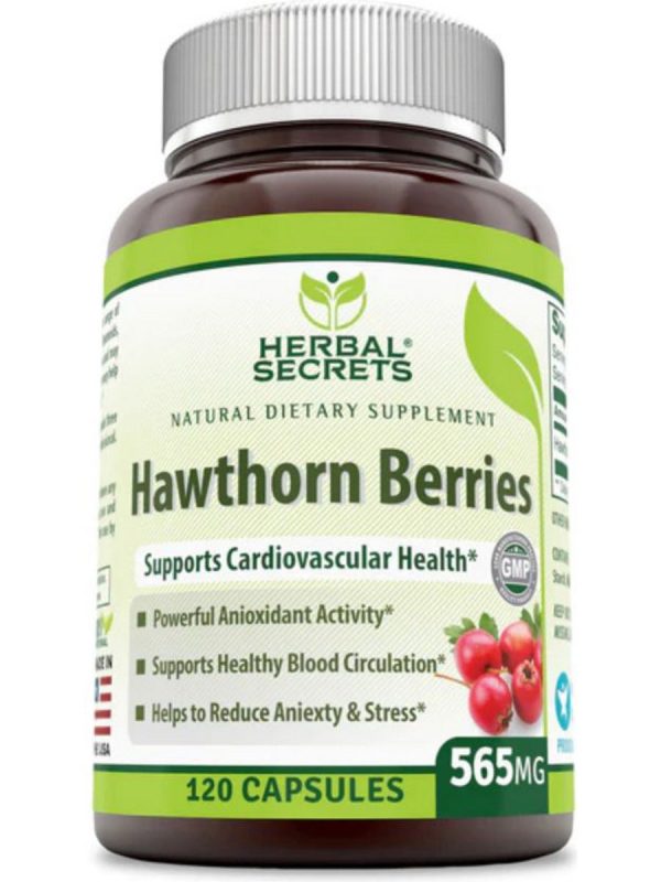 Herbal Secrets, Hawthorn Berries, 565 mg, 120 Capsules Online now