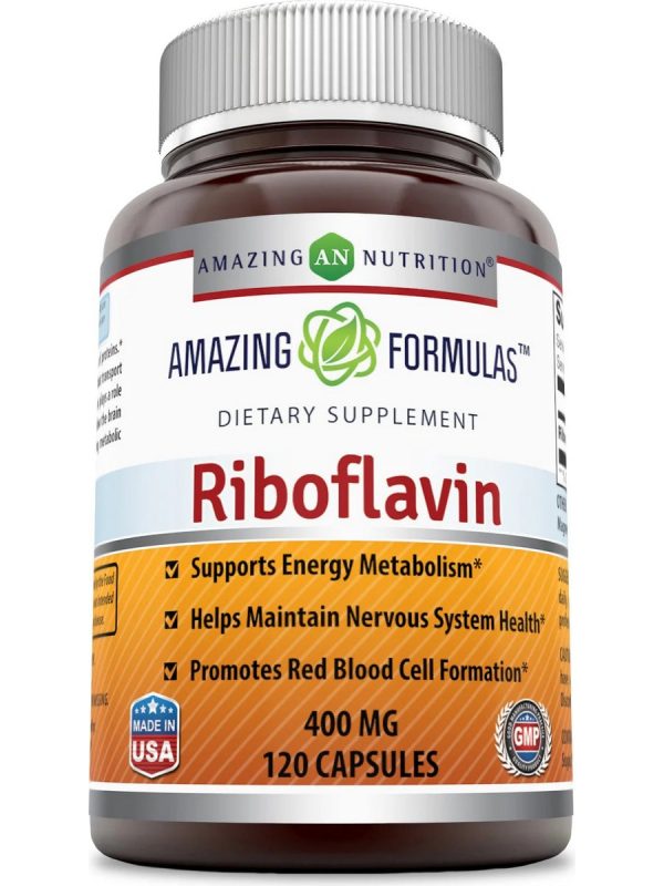 Amazing Formulas, Riboflavin, 400 mg, 120 Capsules Online