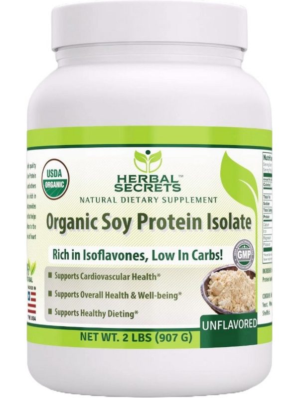 Herbal Secrets, Organic Soy Protein Isolate Powder, Unflavored, 2 lbs Discount