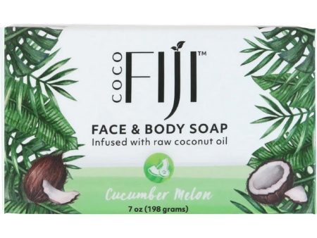 Organic Fiji, Face and Body Soap, Cucumber Melon, 7 oz on Sale