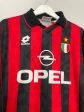 1994 95 AC MILAN L S HOME SHIRT (M) LOTTO For Sale