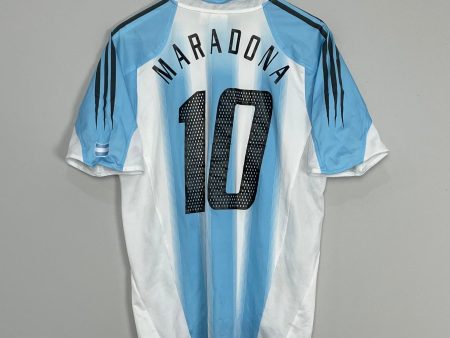 2004 05 ARGENTINA MARADONA #10 HOME SHIRT (M) ADIDAS Online Sale