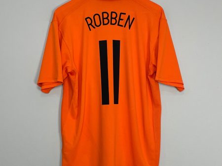 2006 08 NETHERLANDS ROBBEN #11 HOME SHIRT (L) NIKE Online Hot Sale