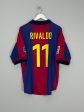 2000 01 BARCELONA RIVALDO #11 HOME SHIRT (L) NIKE For Sale