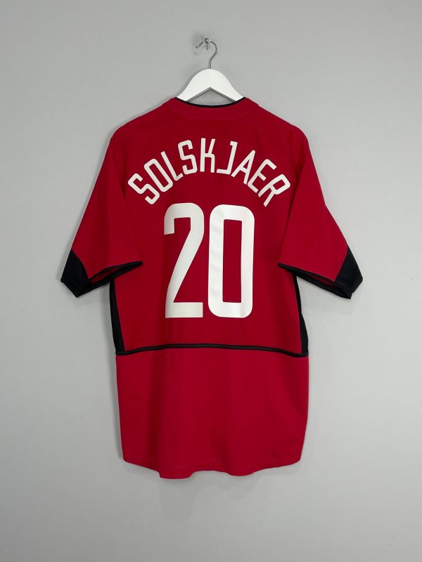 2002 04 MANCHESTER UNITED SOLSKJAER #20 HOME SHIRT (L) NIKE Online