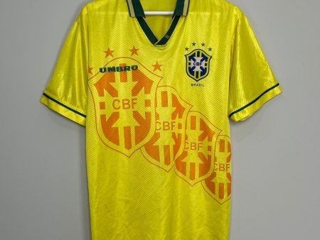 1994 96 BRAZIL HOME SHIRT (M) UMBRO Sale