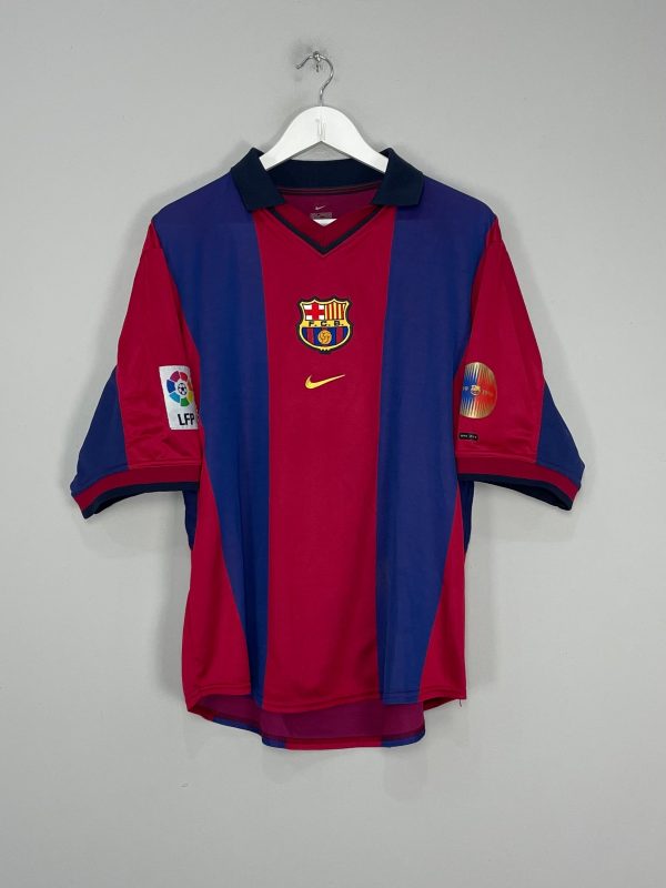 2000 01 BARCELONA RIVALDO #11 HOME SHIRT (L) NIKE For Sale