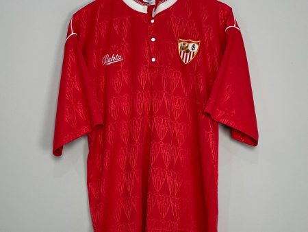 1990 92 SEVILLA MARADONA #10 AWAY SHIRT (M) BUKTA Cheap