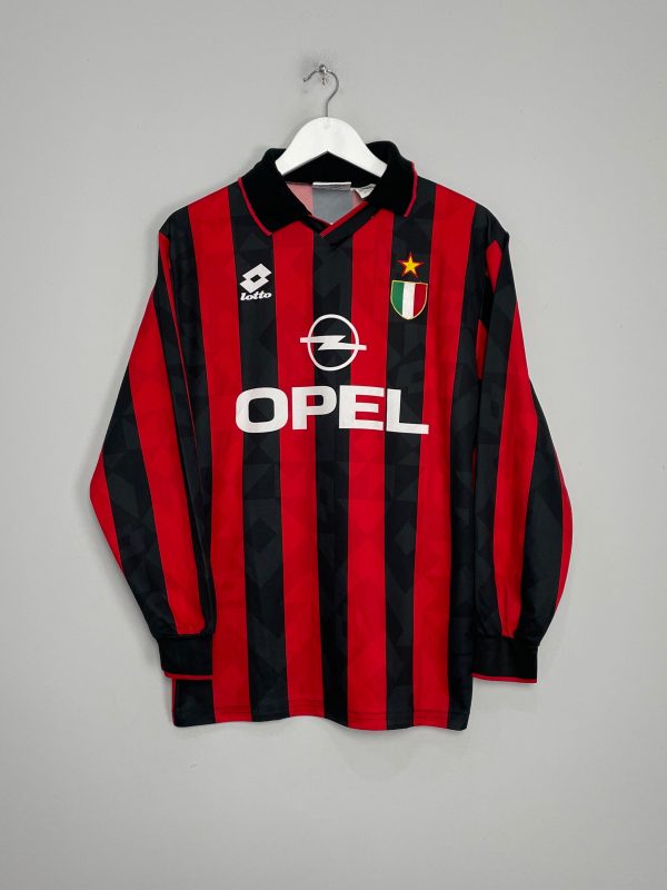 1994 95 AC MILAN L S HOME SHIRT (M) LOTTO For Sale