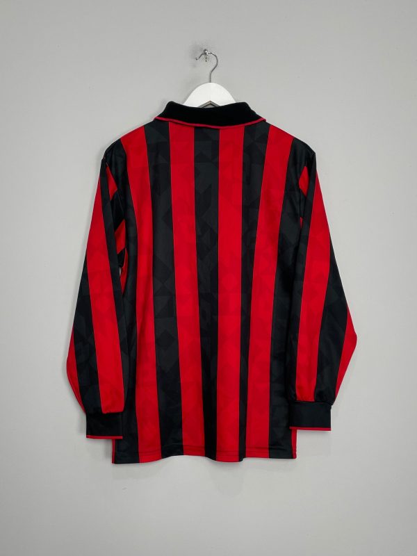 1994 95 AC MILAN L S HOME SHIRT (M) LOTTO For Sale