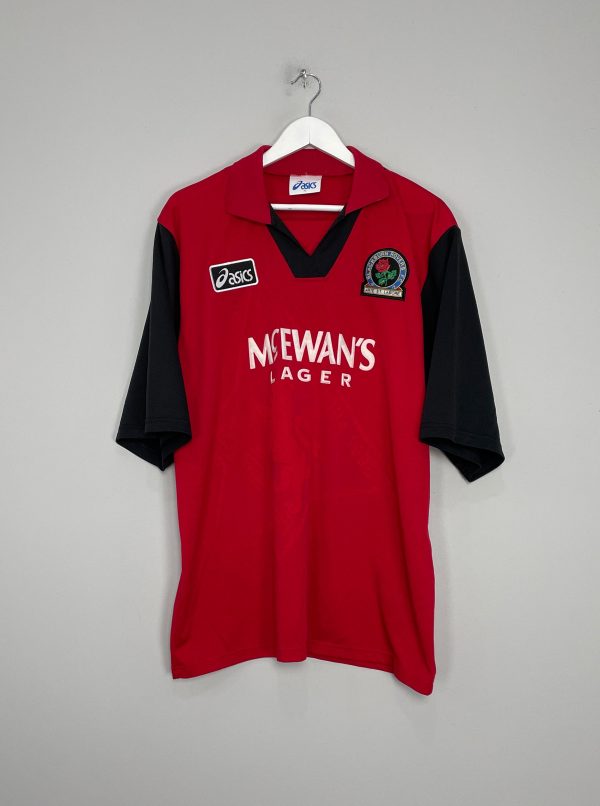 1995 96 BLACKBURN ROVERS SHEARER #9 AWAY SHIRT (XL) ASICS on Sale