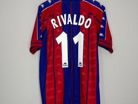 1997 98 BARCELONA RIVALDO #11 HOME SHIRT (L) KAPPA Cheap