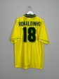 1994 96 BRAZIL RONALDINHO #18 *BNWOT* HOME SHIRT (XXL) UMBRO Online Hot Sale