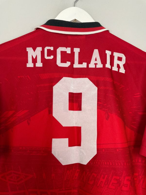 1994 96 MANCHESTER UNITED MCCLAIR #9 HOME SHIRT (M) UMBRO Sale