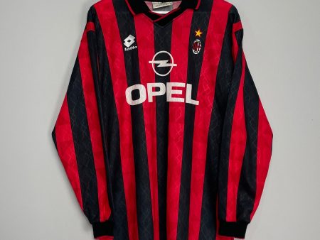 1995 96 AC MILAN L S HOME SHIRT (XL) LOTTO For Discount