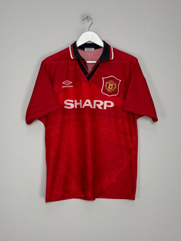 1994 96 MANCHESTER UNITED MCCLAIR #9 HOME SHIRT (M) UMBRO Sale