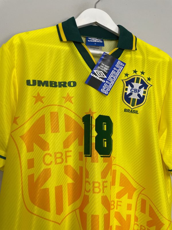 1994 96 BRAZIL RONALDINHO #18 *BNWT* HOME SHIRT (M) UMBRO Discount