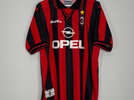 1997 98 AC MILAN HOME SHIRT (XL) LOTTO Fashion