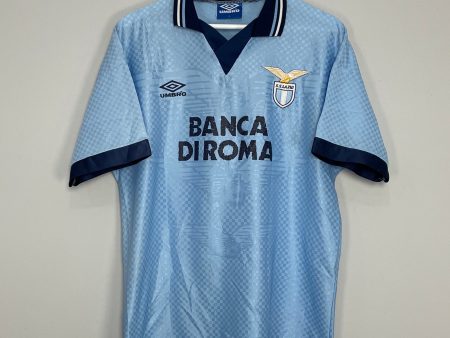 1995 96 LAZIO HOME SHIRT (L) UMBRO For Cheap