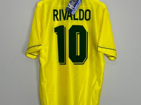 1994 96 BRAZIL RIVALDO #10 *BNWT* HOME SHIRT (L) UMBRO Online