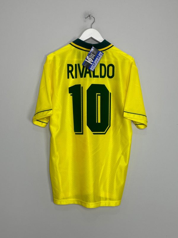 1994 96 BRAZIL RIVALDO #10 *BNWT* HOME SHIRT (L) UMBRO Online