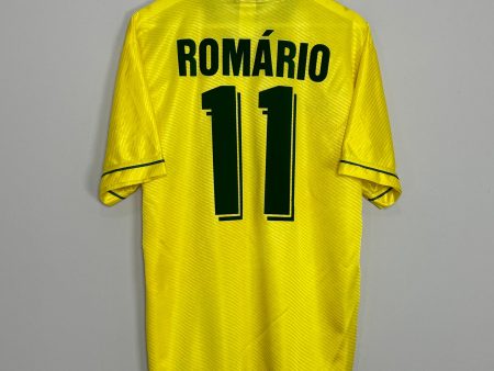 1994 96 BRAZIL ROMARIO #11 HOME SHIRT (L) UMBRO Hot on Sale