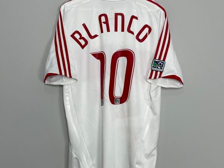 2008 CHICAGO FIRE BLANCO #10 AWAY SHIRT (L) ADIDAS Discount