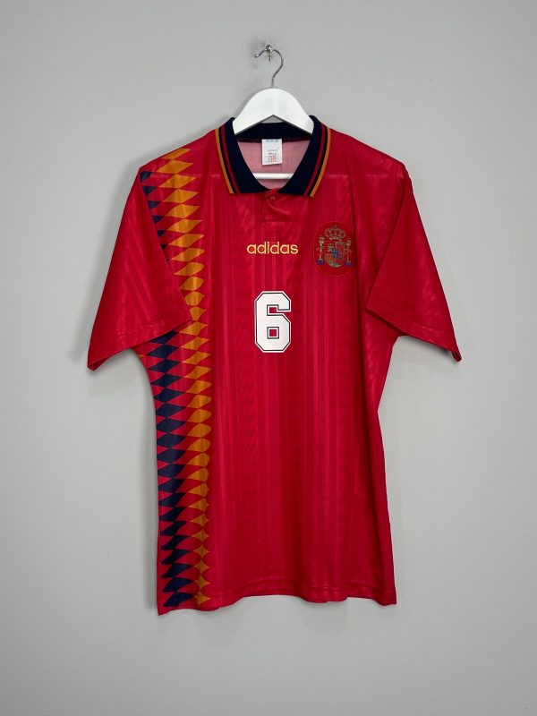 1994 96 SPAIN HIERRO #6 HOME SHIRT (L) ADIDAS on Sale