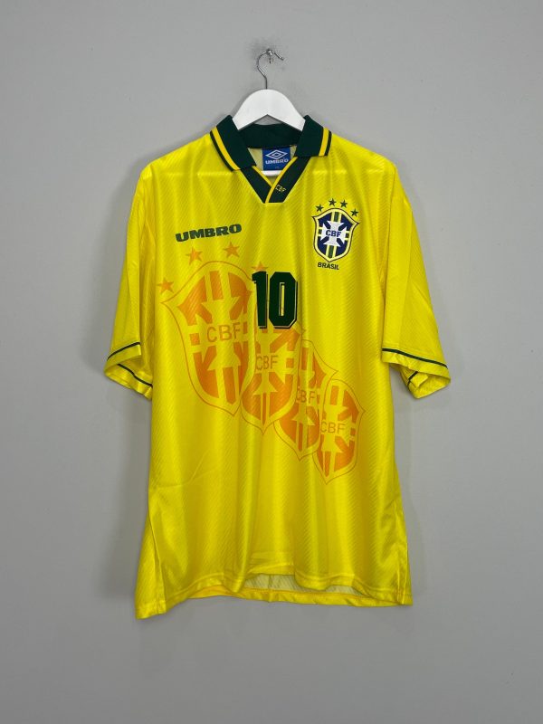 1994 96 BRAZIL RIVALDO #10 *BNWOT* HOME SHIRT (XXL) UMBRO Fashion